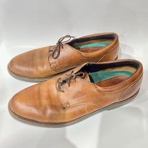 Sebago Men's Metcalf Plain Toe Leather Lace Up Oxfords Casual Dress Shoes Brown Sebago Men's Metcalf Plain Toe Leather Lace Up Oxfords Casual Dress Shoes Brown